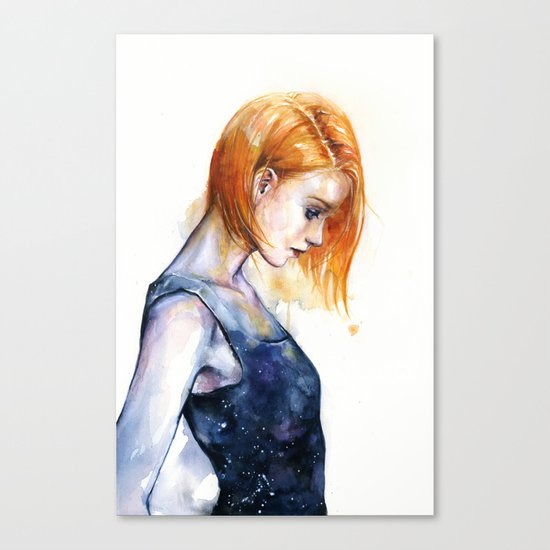heliotropic girl Canvas Print