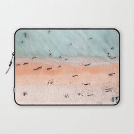 People On Beach, Australia Beach, Aerial Beach Photography, Ocean Print, Ocean Wall Art Print Laptop Sleeve