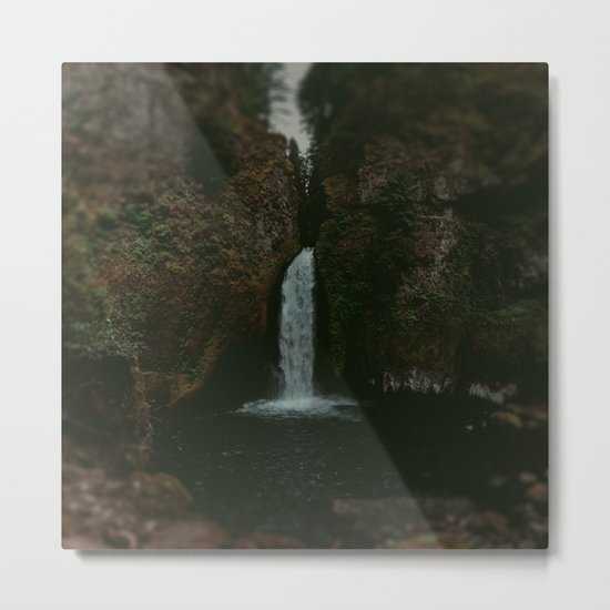 Wahclella Falls x Oregon Waterfall Metal Print