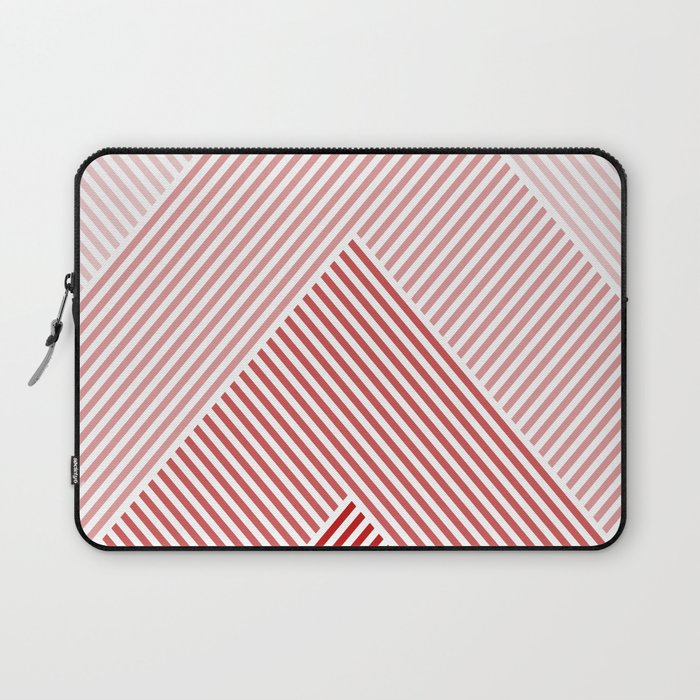 Shades of Red Abstract geometric pattern Laptop Sleeve