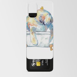 Manatee taking bath watercolor painting Android Card Case