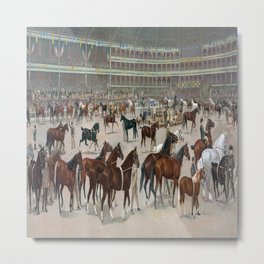 Parade Of Horse Winners Metal Print | Beautiful, Card, Vintage, Show, Horse, Winners, Prize, Print, Horses, Equine 