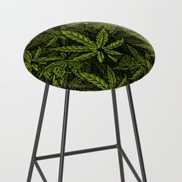 weed pattern Bar Stool