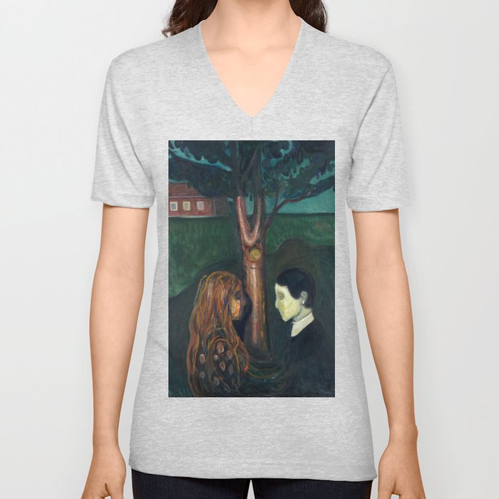 Edvard Munch - Eye in Eye V Neck T Shirt