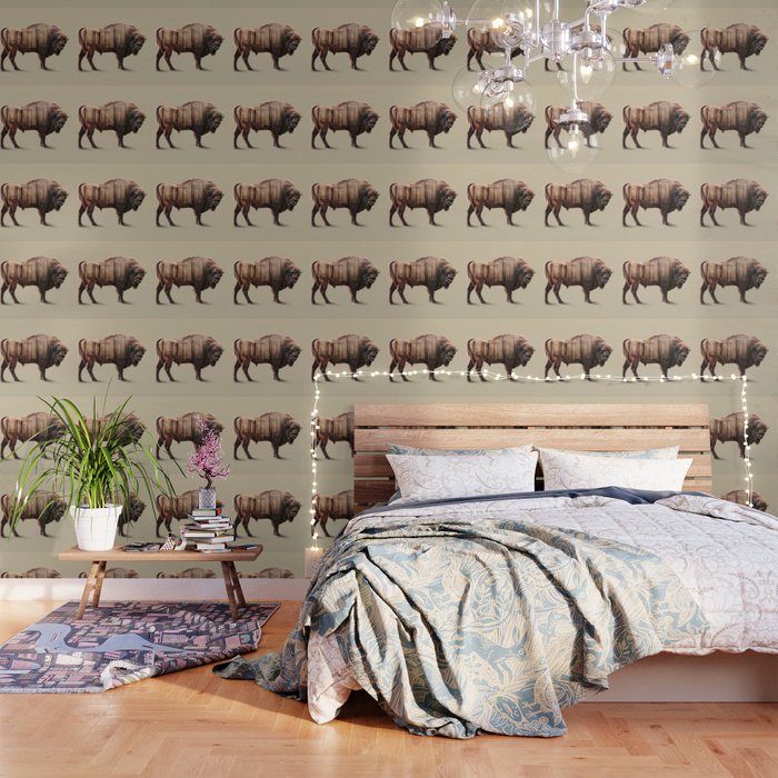 Bison double exposure Wallpaper
