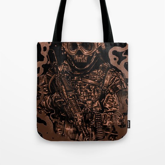 Military skull Tote Bag
