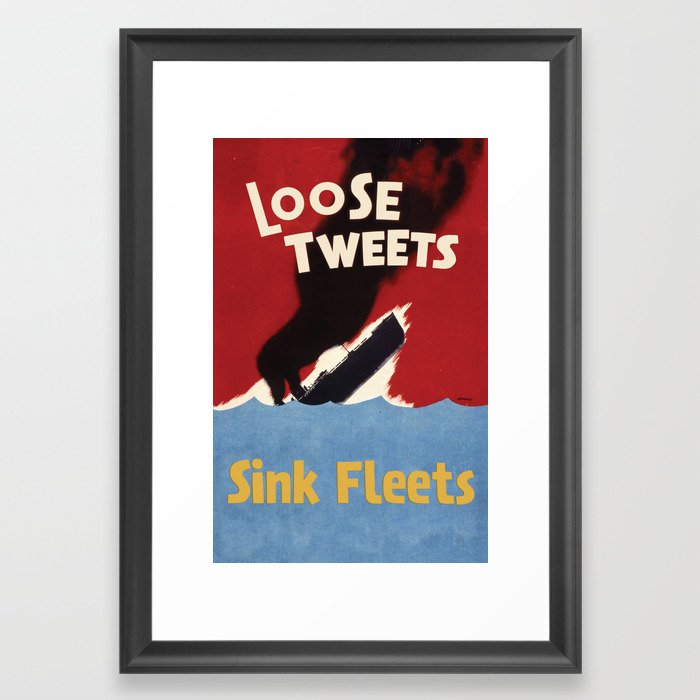 Loose Tweets Sink Fleets Framed Art Print