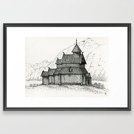 Stave Church Framed Art Print