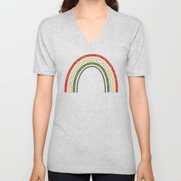 Abstract Sunflower boho rainbow  V Neck T Shirt