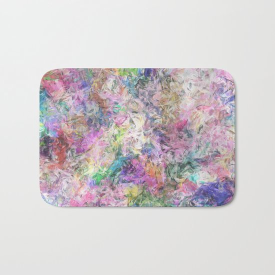Textural Abstract Spectrum Bath Mat