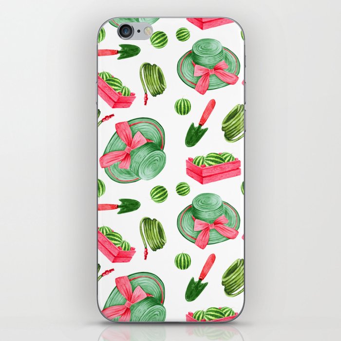 Watermelon Fruit Gardening Pattern iPhone Skin