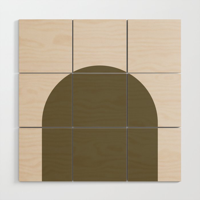 Arch (Olive & Cream) Wood Wall Art