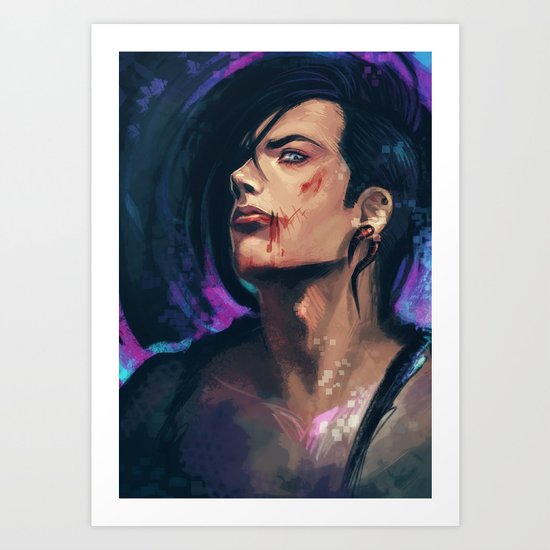 Punk Nuvat Neon Art Print