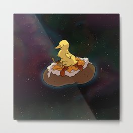 Space Duck Metal Print