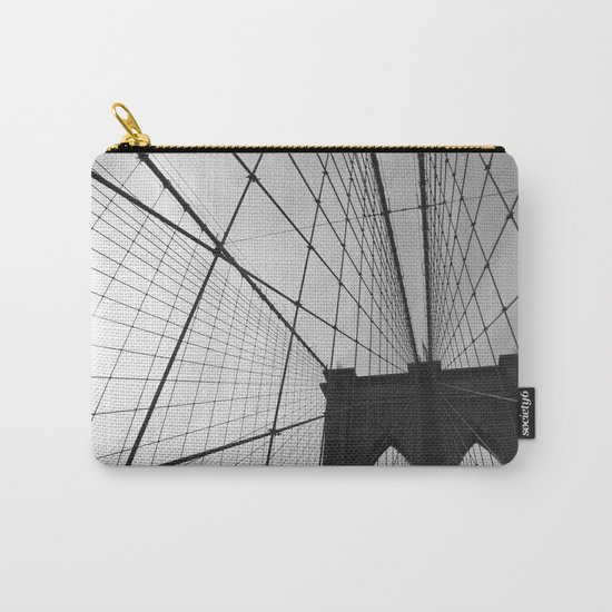 Brooklyn Bridge Black and White Carry-All Pouch