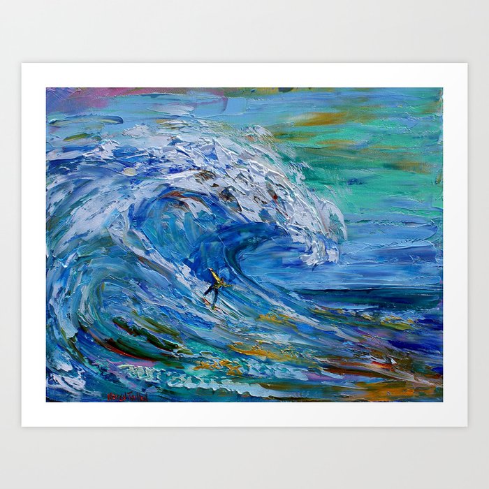 The Wave Surfer Art Print