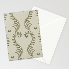 Retro botanical fern frond pattern 4 Stationery Card