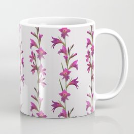 Purple Gladioli Flower Pattern Coffee Mug
