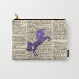 Glaxy Unicorn on Vintage Dictionary Page Carry-All Pouch