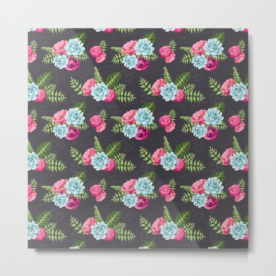 Flower Pattern Metal Print