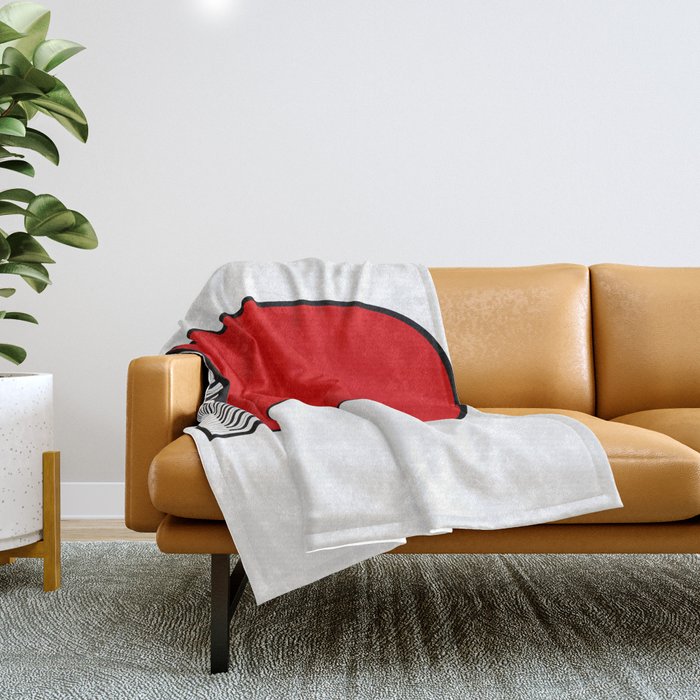 Red Grand Piano Throw Blanket