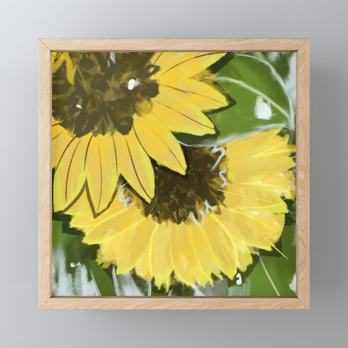 Sunflower Square Framed Mini Art Print