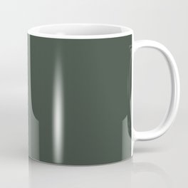 Dark Gray-Green Solid Color Pantone Deep Forest 19-6110 TCX Shades of Green Hues Mug