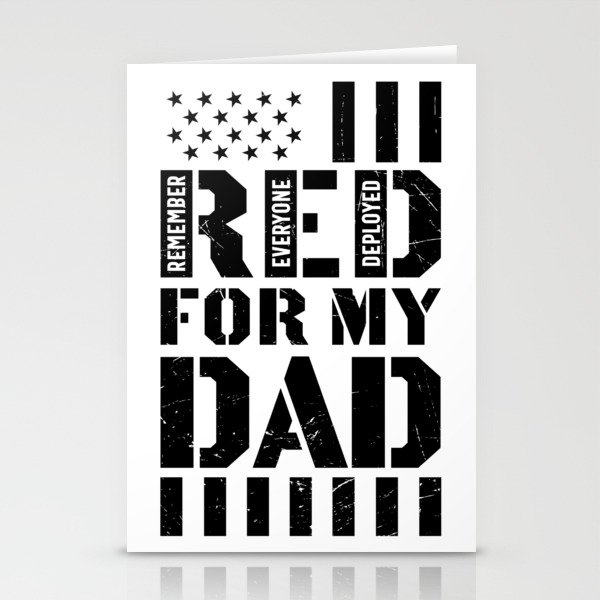RED For My Dad Stationery Cards
