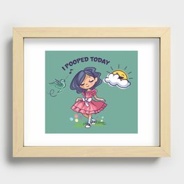I Pooped Today Recessed Framed Print