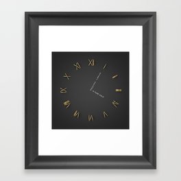 Time is Gold Framed Art Print