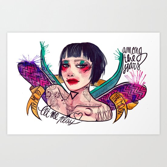 LUCILLE Art Print