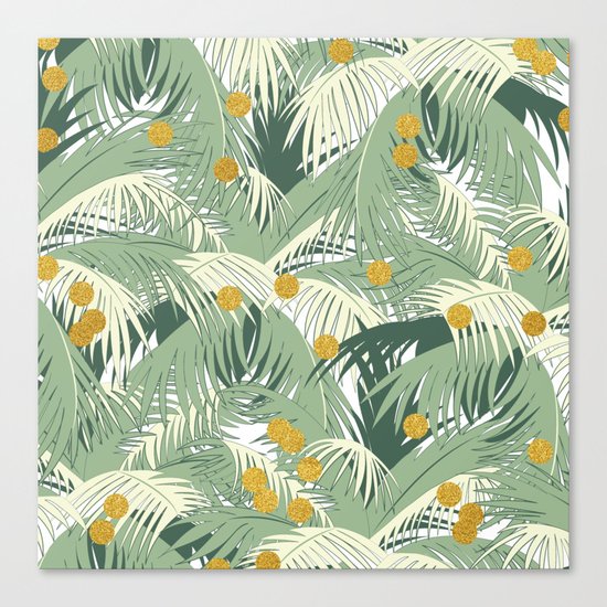 Palm + Gold #society6 #decor #buyart Canvas Print