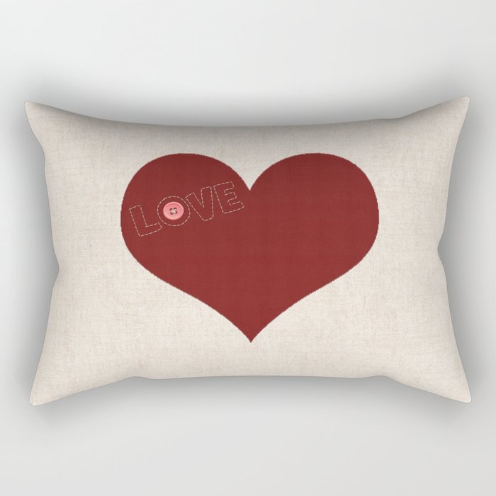 Knitted heart Rectangular Pillow