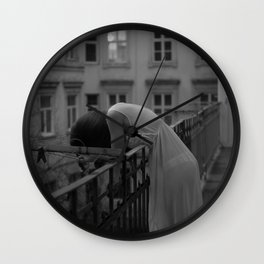 The last heartache - female figurative form cityscape portrait black and white photograph / photography Wall Clock