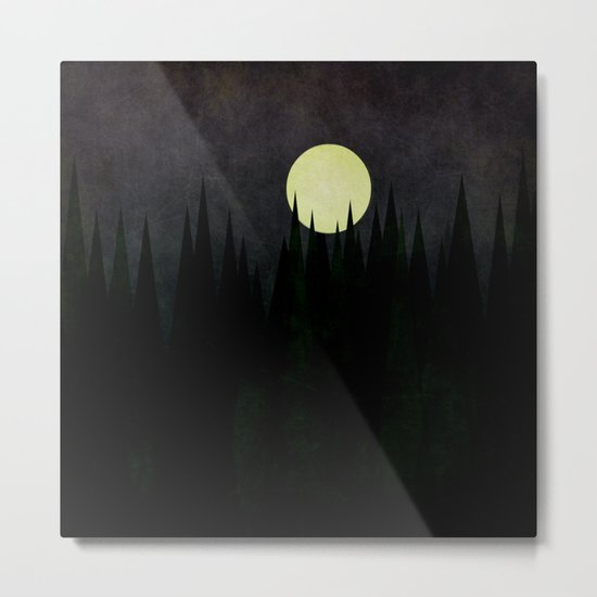 A Moonlit Forest Metal Print