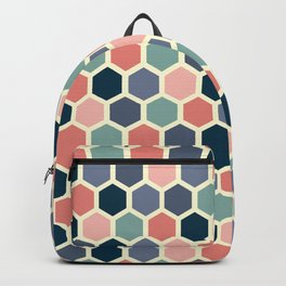 Colorful honeycomb design Backpack