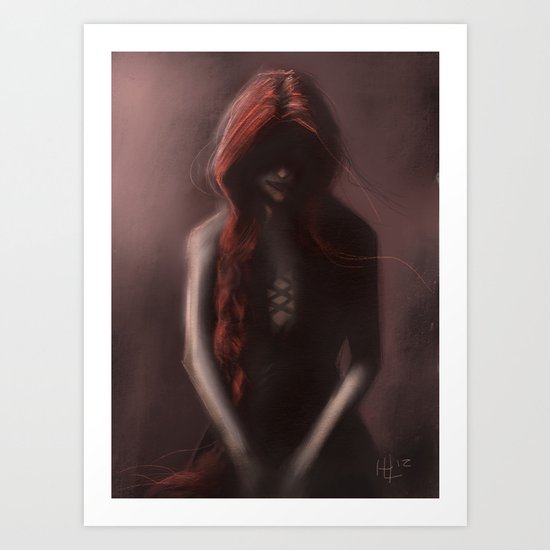 Red Head Art Print