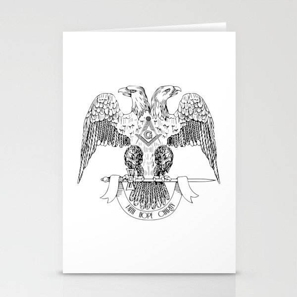 Two-headed eagle as Masonic symbol Stationery Cards