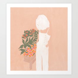 Flower Shoppe Girl Art Print