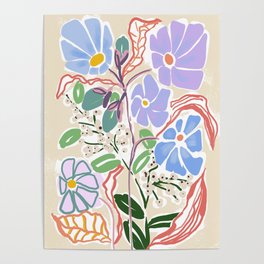 Matisse chalky flowers Poster