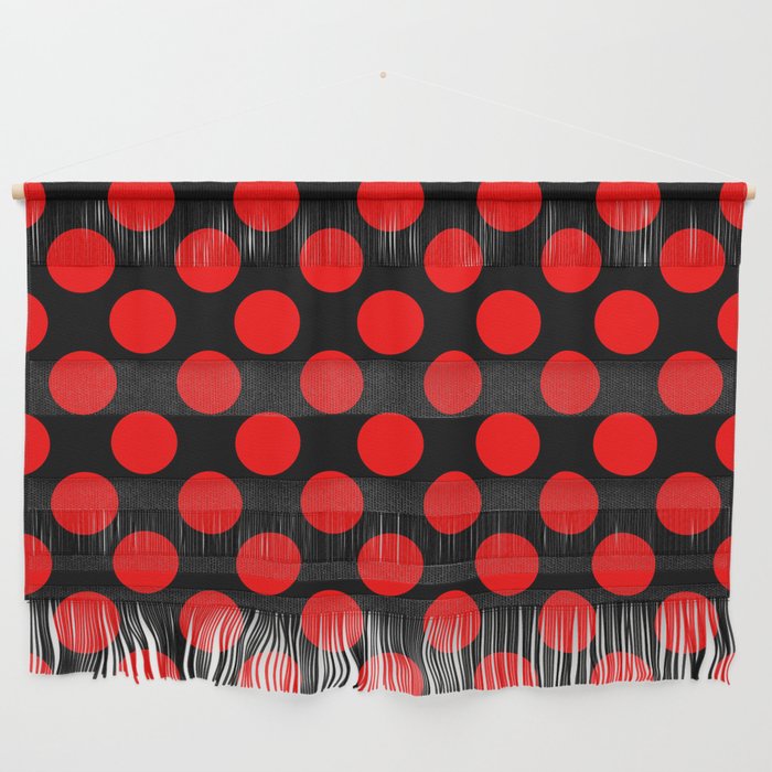 Purely Red - polka 1 Wall Hanging
