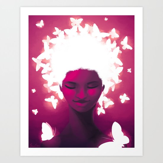 Luminescent Fuchsia Art Print