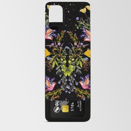Festive Floral Nature Midnight Summer Dream (Purple and Black) Android Card Case