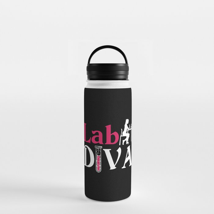 Lab Diva Lab Tech Chemist Laboratory Technician Water Bottle