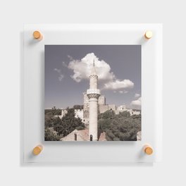 Vintage Bodrum Castle mosque tower Floating Acrylic Print