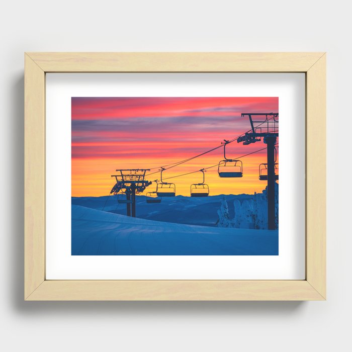 Sunset Under Chair 1  Recessed Framed Print