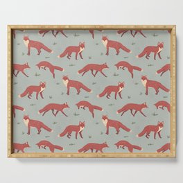 Foxes Jumping Serving Tray