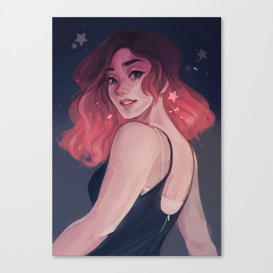 Stars In Her Eyes Canvas Print