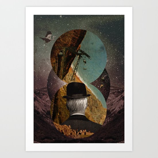 Starlit Rafting Art Print