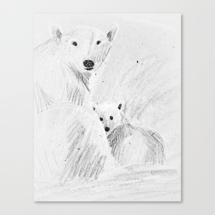 arctic bears Canvas Print